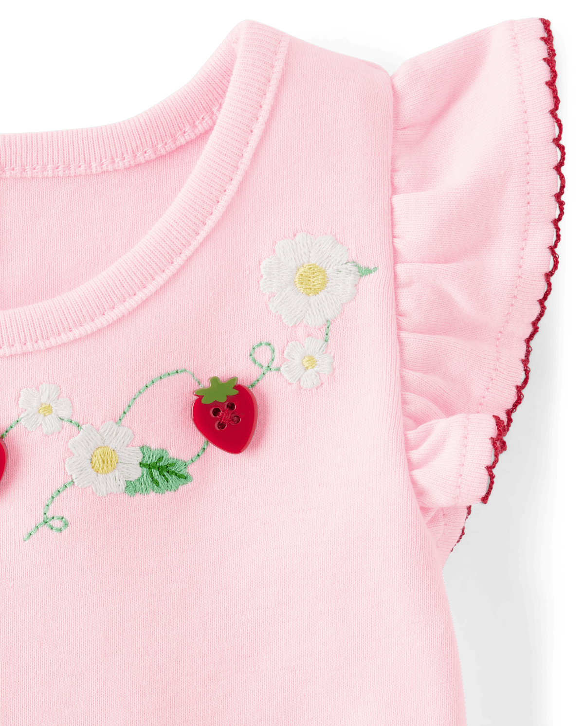 Детские топы Gymboree Girls Strawberry Flutter Top - Strawberry Sweetie — фото 2