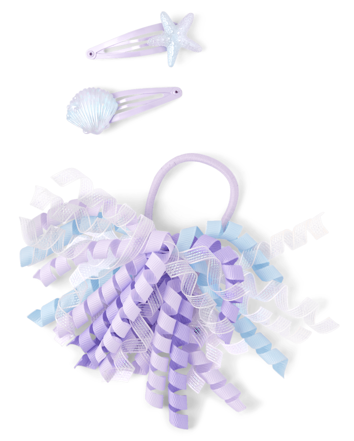 Gymboree Girls Seashell 3-Piece Hair Set - Bondi Beach