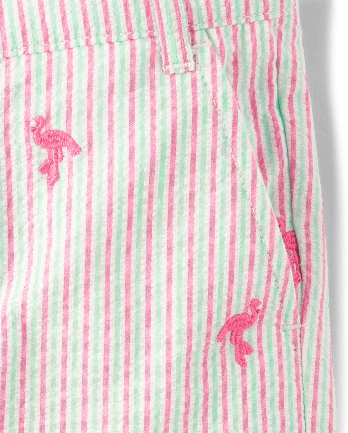 Детские шорты Gymboree Boys Schiffli Flamingo Chino Shorts - Seaside Palms — фото 2