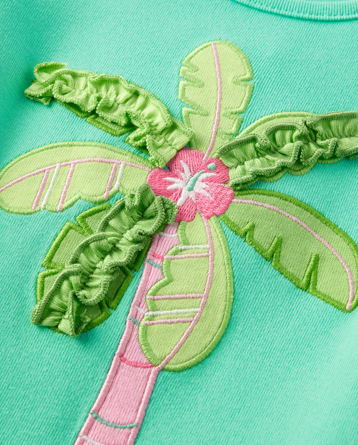 Детские топы Gymboree Girls Embroidered Palm Tree Top - Seaside Palms