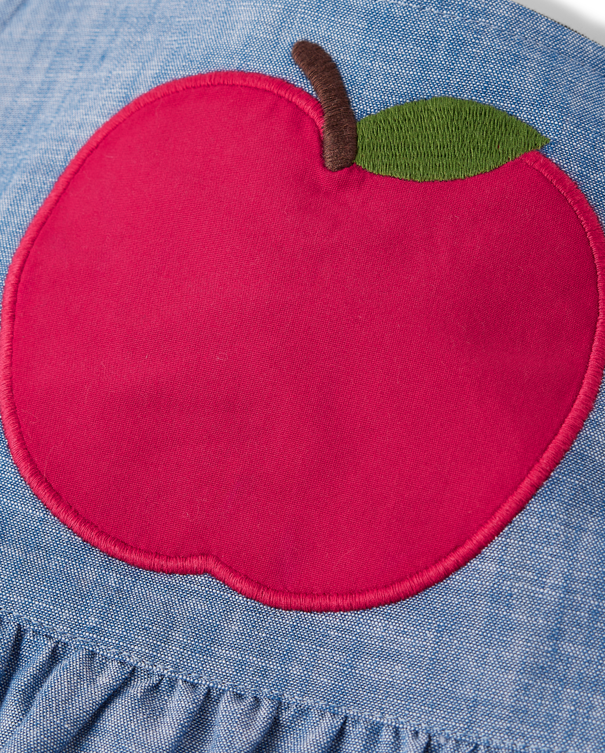 Детские платья Gymboree Girls Embroidered Apple Chambray Jumper - Classroom Cutie