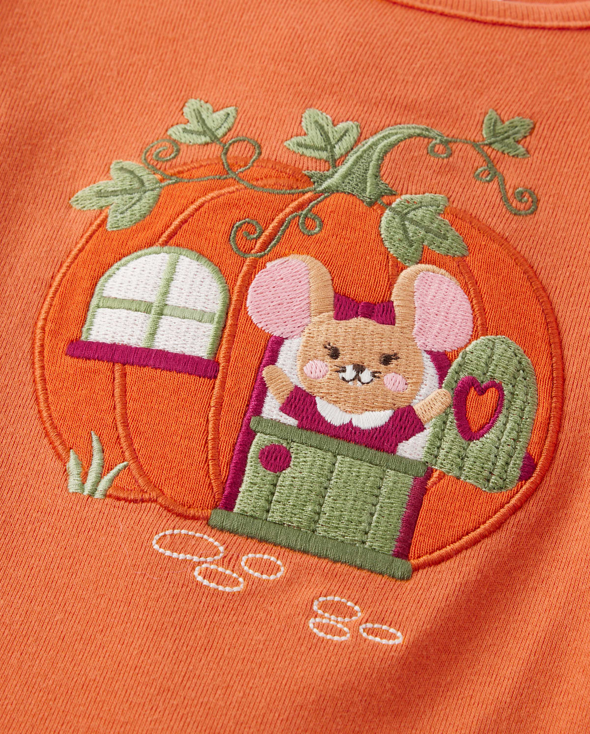Детские топы Gymboree Girls Embroidered Mouse Pumpkin Top - Autumn Adventures