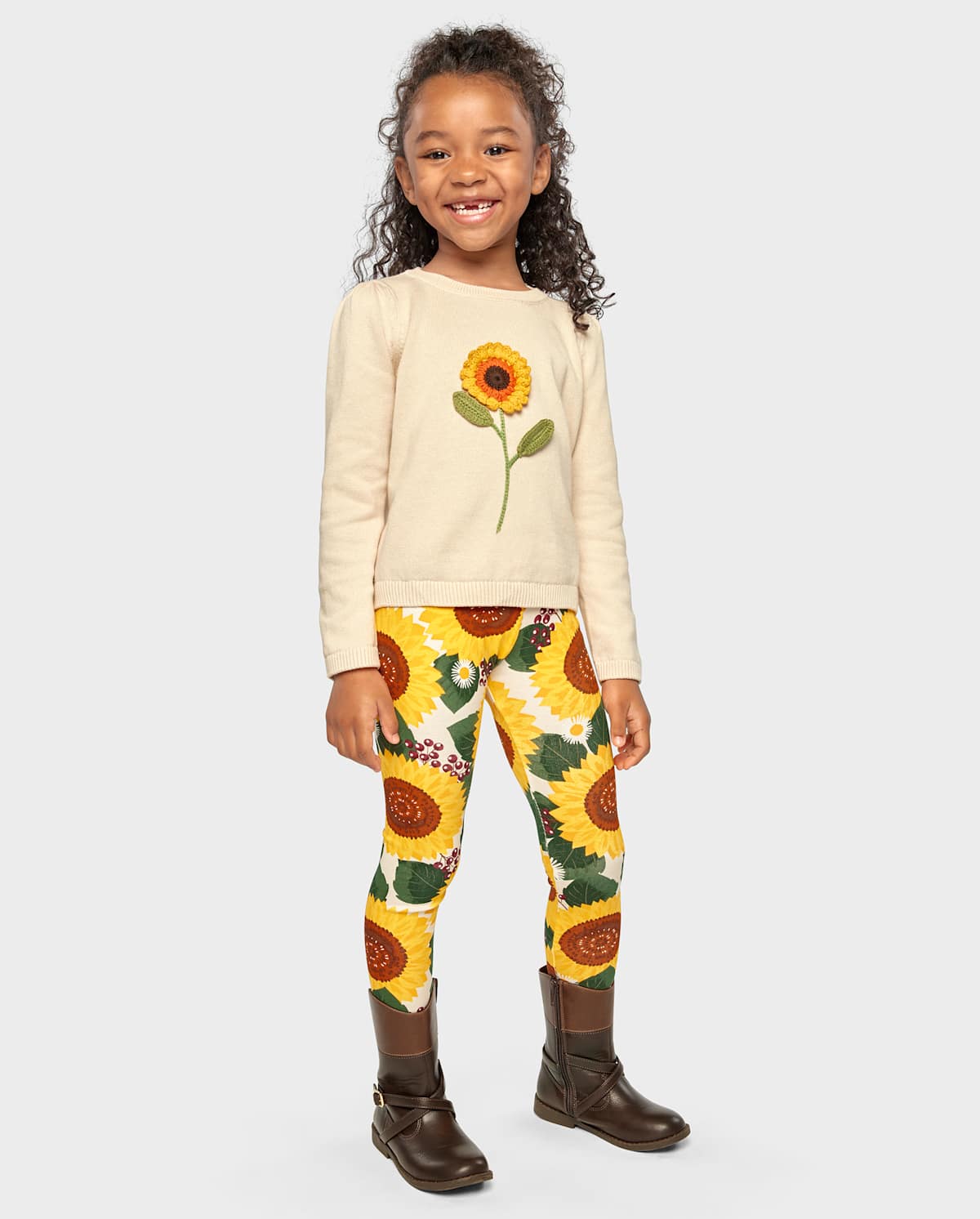 Детские свитеры Gymboree Girls Embroidered Sunflower Sweater - Autumn Adventures — фото 2