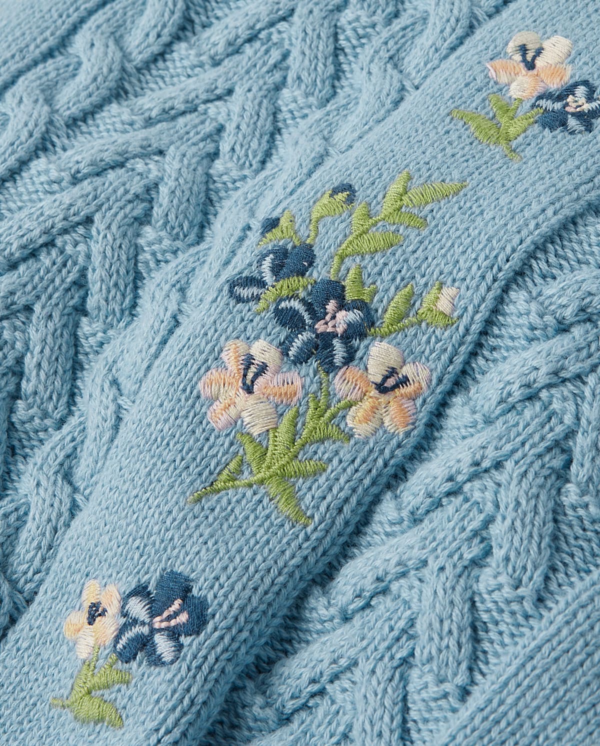 Детские свитеры Gymboree Girls Embroidered Floral Cable Knit Sweater - Country Charm