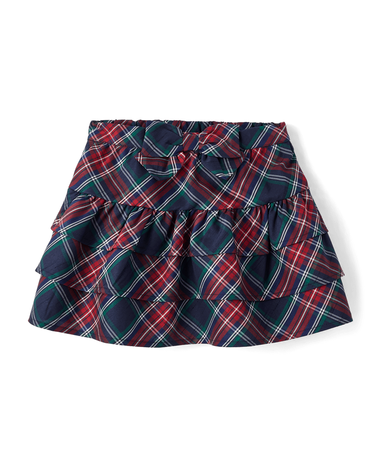 Детские юбки Gymboree Girls Plaid Tiered Skirt - Royal Christmas
