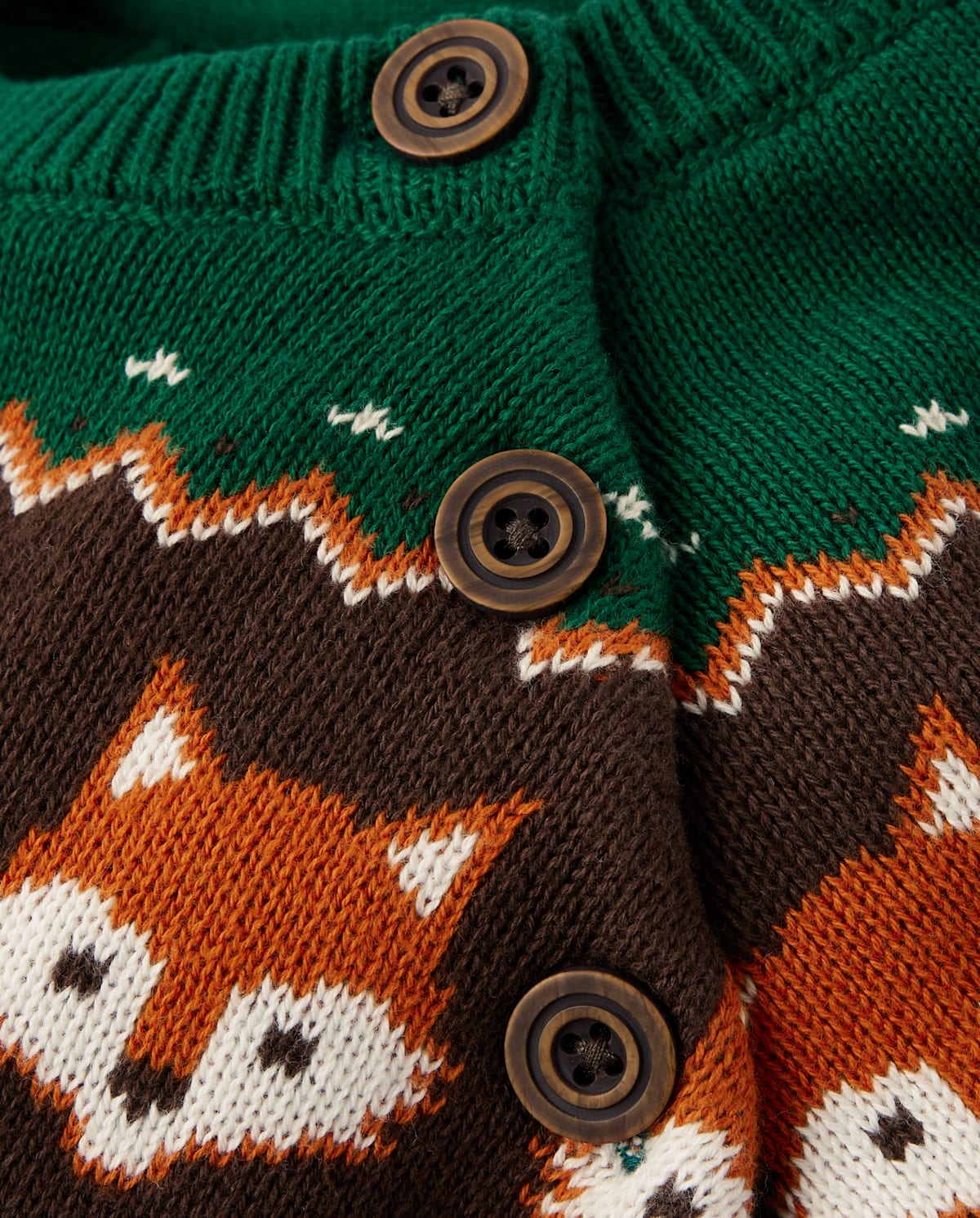 Детские свитеры Gymboree Boys Fox Fairisle Button Sweater - Autumn Adventures