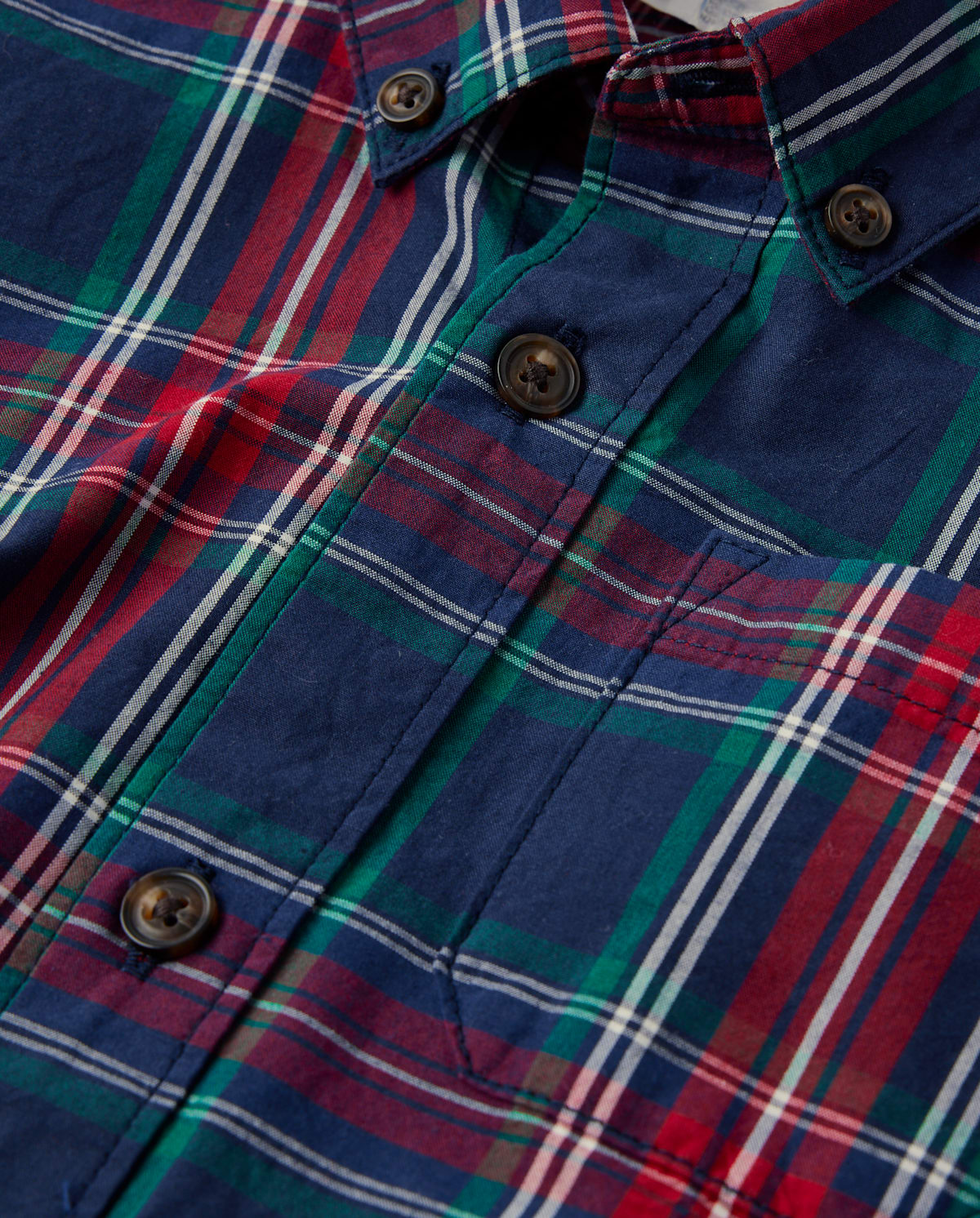 Детские рубашки Gymboree Boys Matching Family Plaid Poplin Button Up Shirt - Royal Christmas — фото 2
