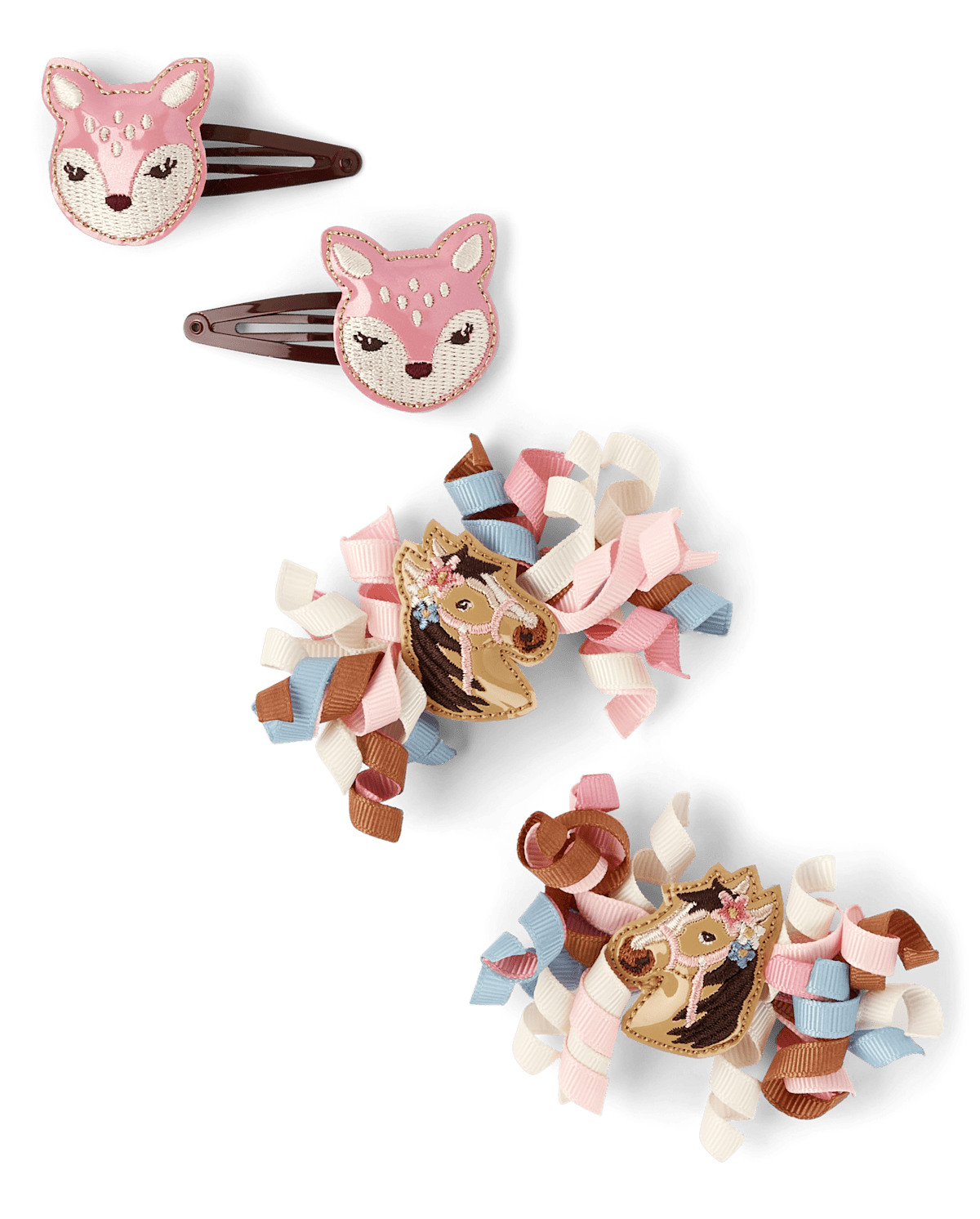 Детские брелоки Gymboree Girls Horse Deer 4-Piece Hair Set - Country Charm