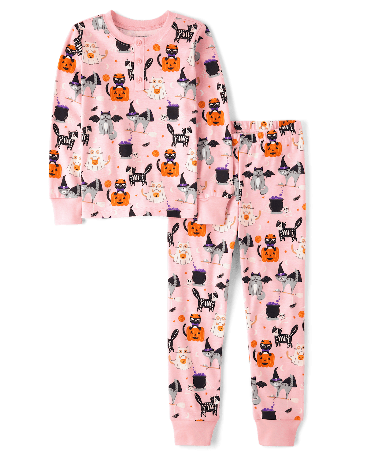 Gymboree Girls Halloween Henley Snug Fit Cotton Pajamas