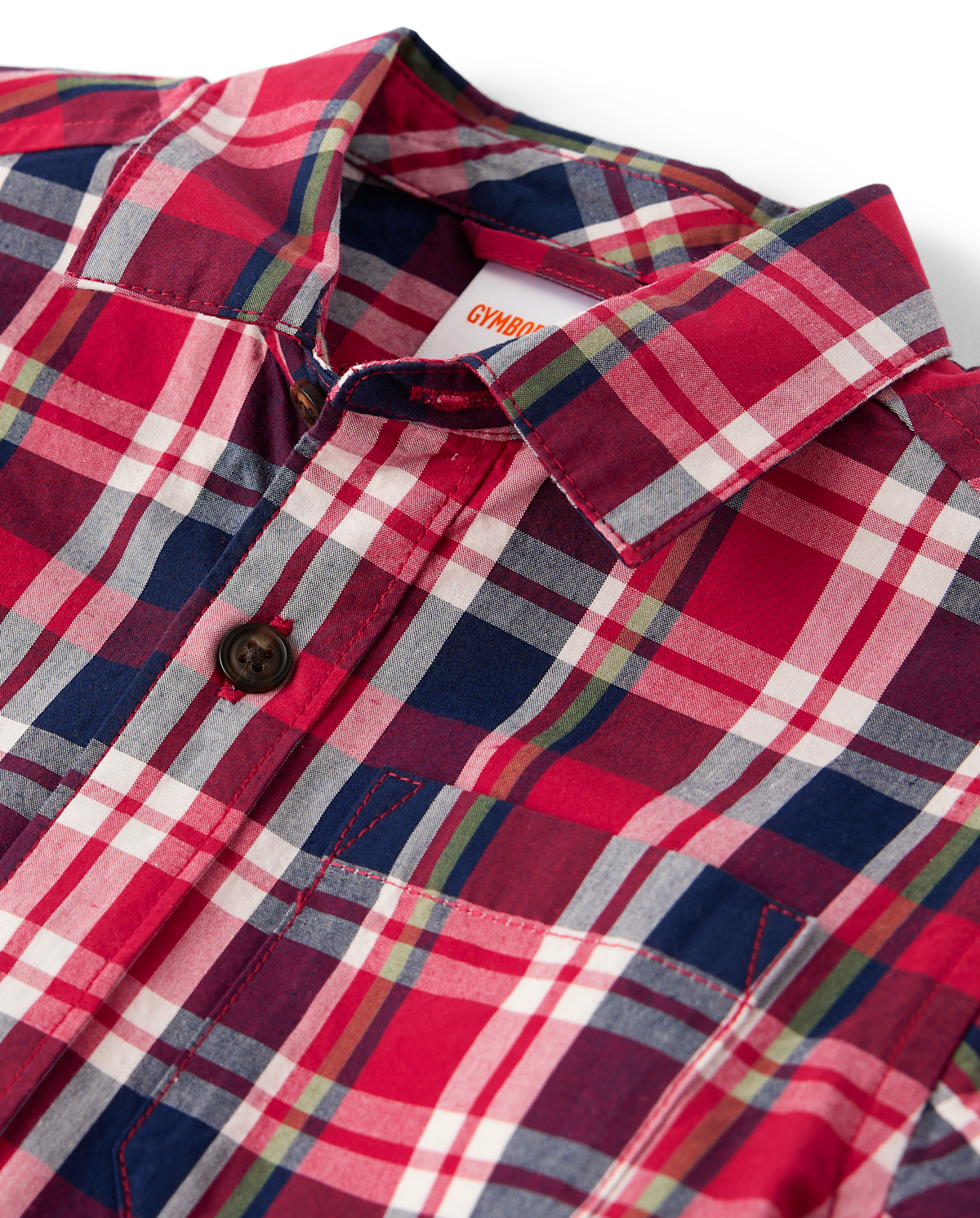 Детские рубашки Gymboree Boys Plaid Poplin Button Up Shirt - Classroom Cutie