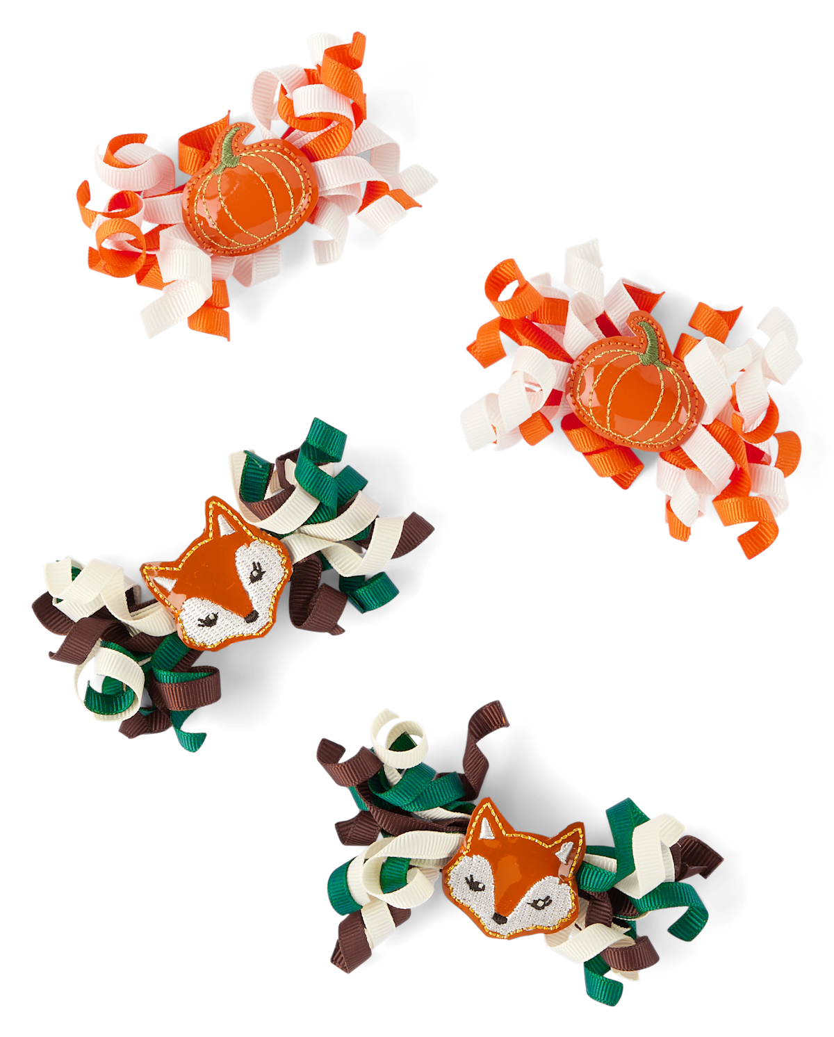 Детские аксессуары Gymboree Girls Pumpkin Fox Curly Hair Clip 4-Pack - Autumn Adventures