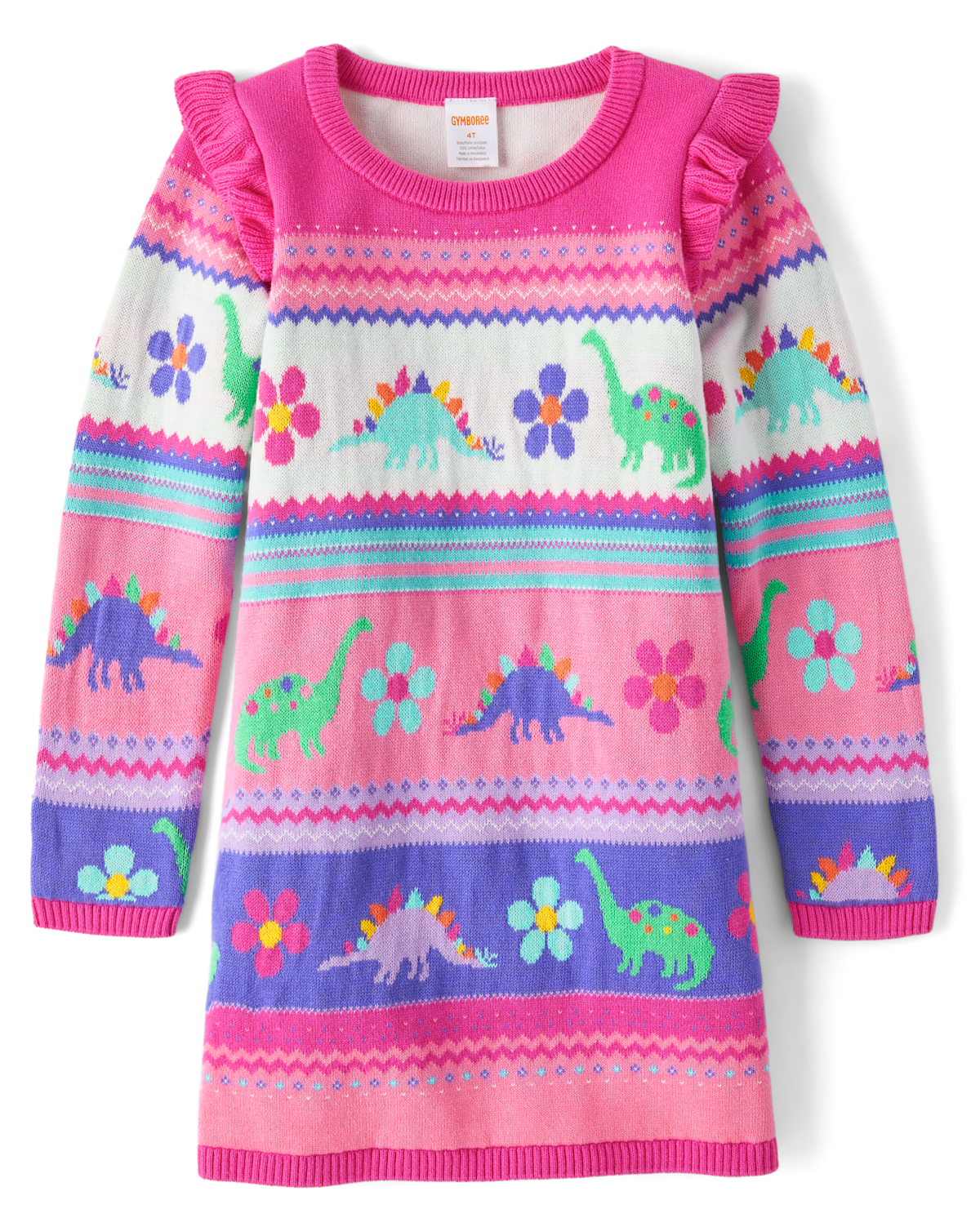 Детские платья Gymboree Girls Dino Fairisle Sweater Dress - Dino Friends