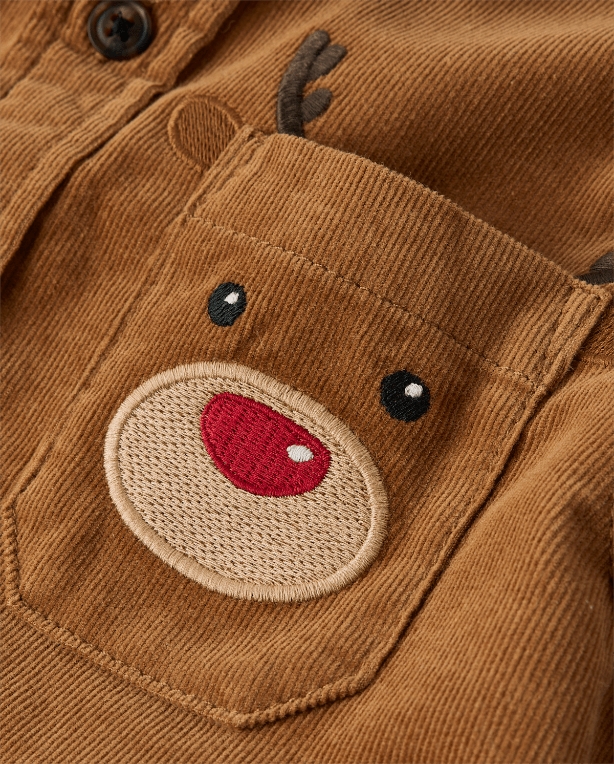Детские рубашки Gymboree Boys Reindeer Corduroy Button Up Shirt - Holiday Express