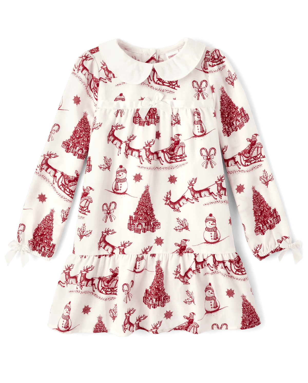 Gymboree Girls Christmas Toile Nightgown - Gymmies