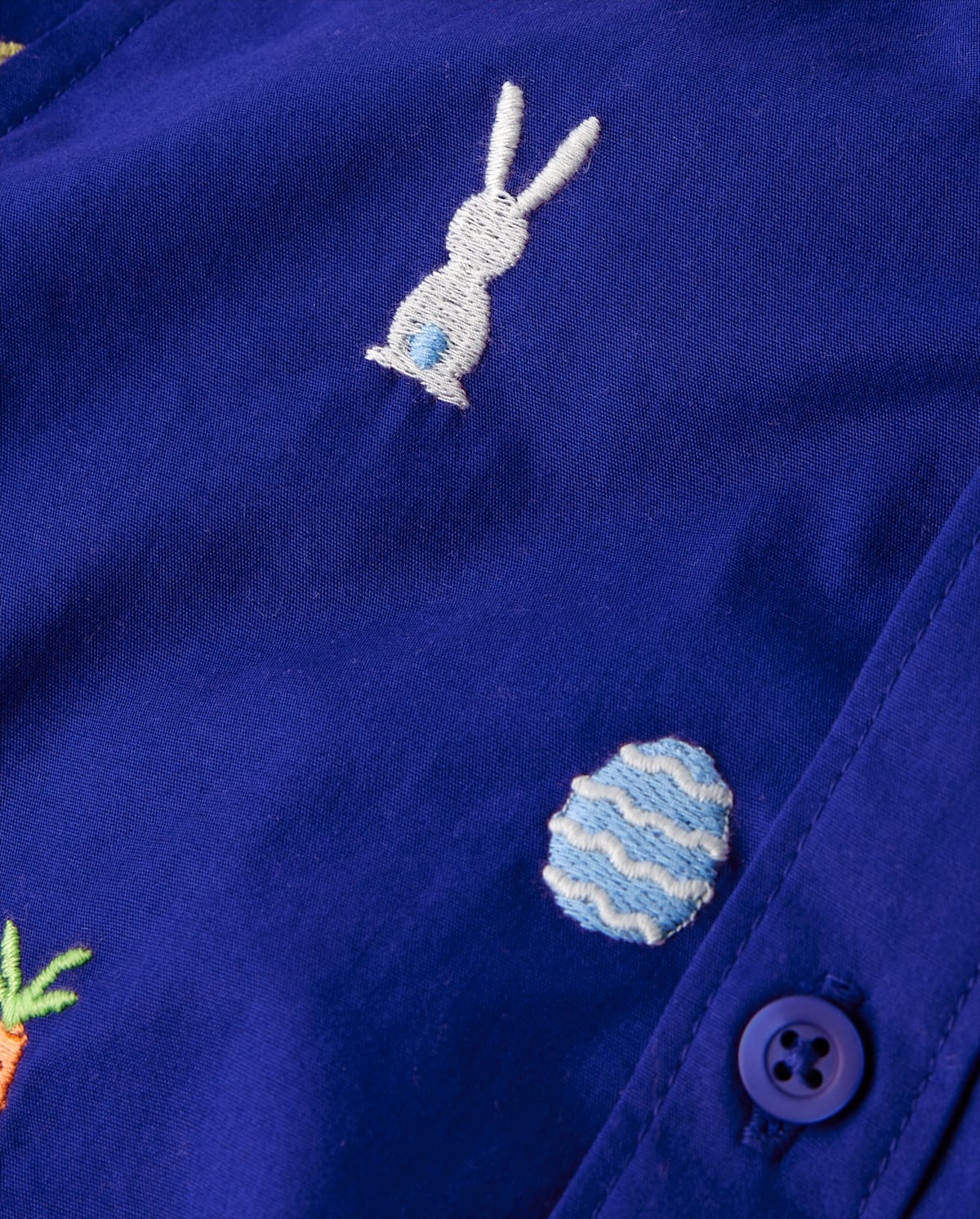 Детские рубашки Gymboree Boys Schiffli Bunny Poplin Button Up Shirt - Blue Belle