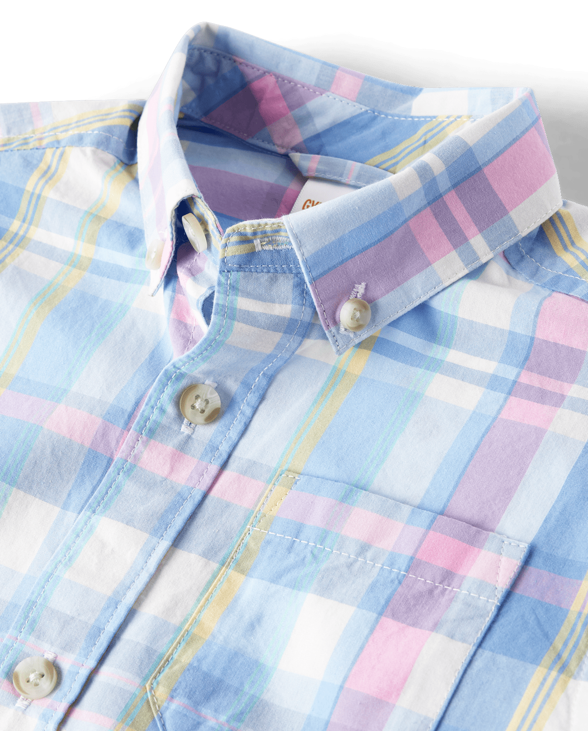 Детские рубашки Gymboree Boys Plaid Poplin Button Up Shirt - Garden Party