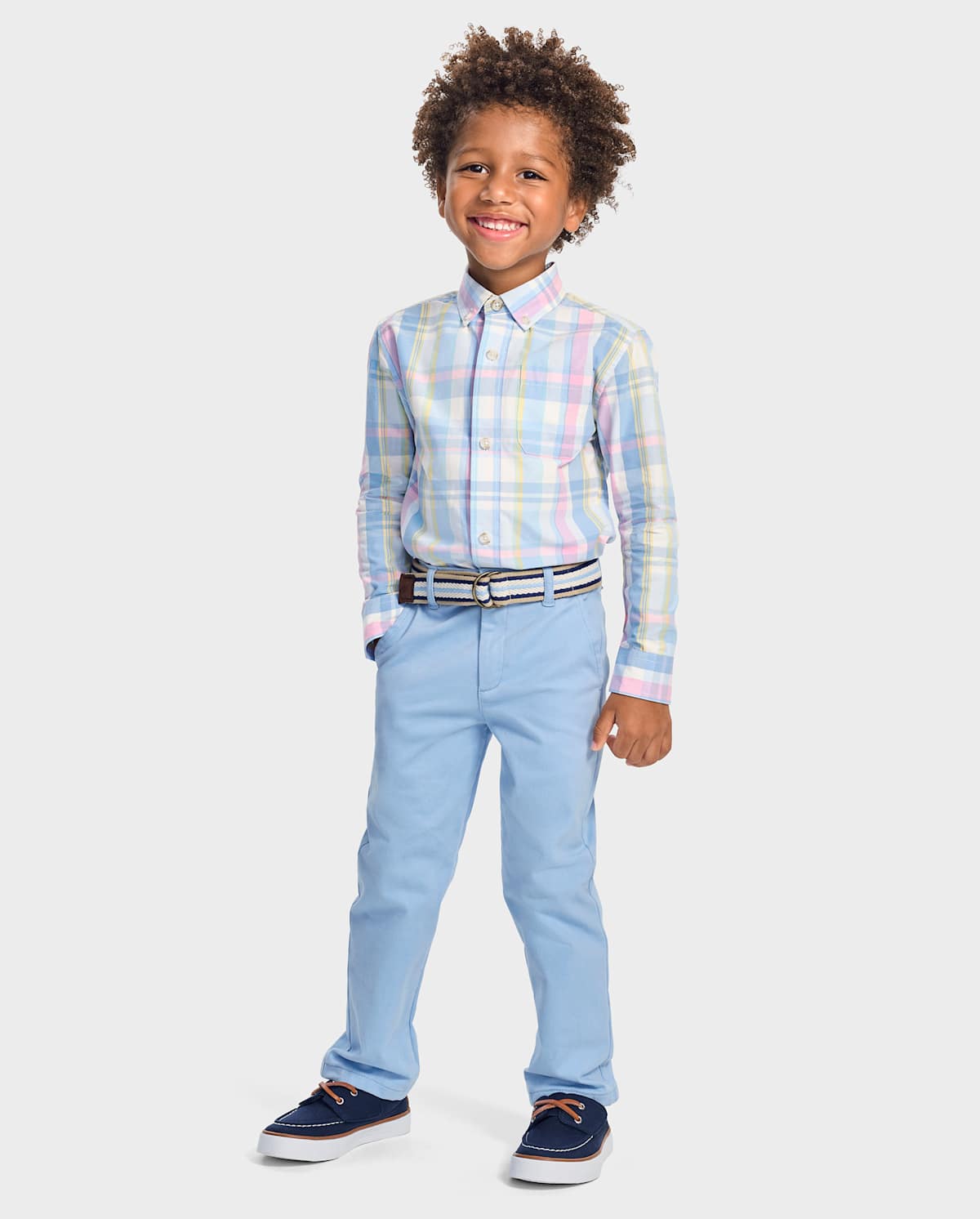 Детские рубашки Gymboree Boys Plaid Poplin Button Up Shirt - Garden Party — фото 2