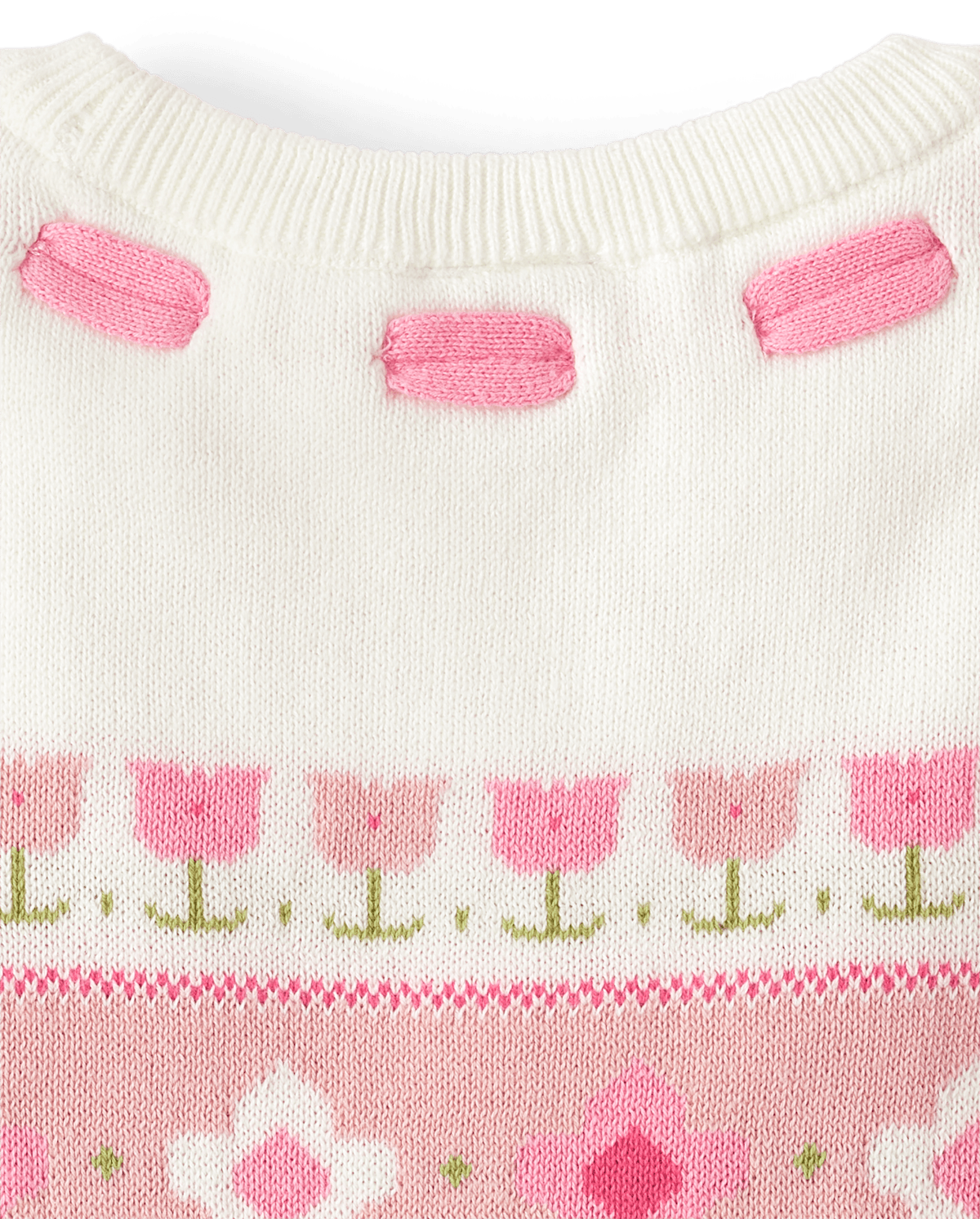 Детские платья Gymboree Girls Floral Fairisle Peplum Sweater Dress - Blushing Blooms — фото 3