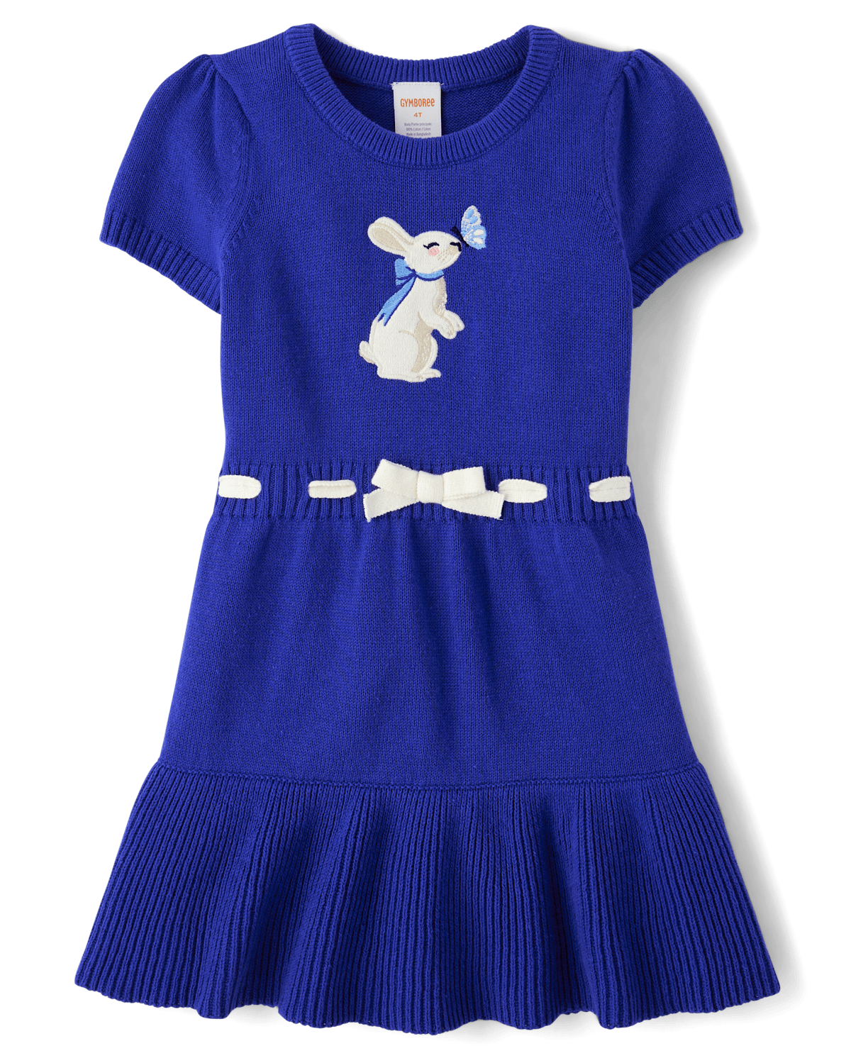 Детские платья Gymboree Girls Bunny Peplum Sweater Dress - Blue Belle