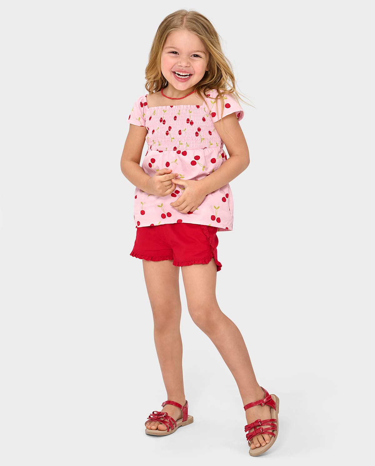 Детские топы Gymboree Girls Cherry Smocked Top - Sweet Summer
