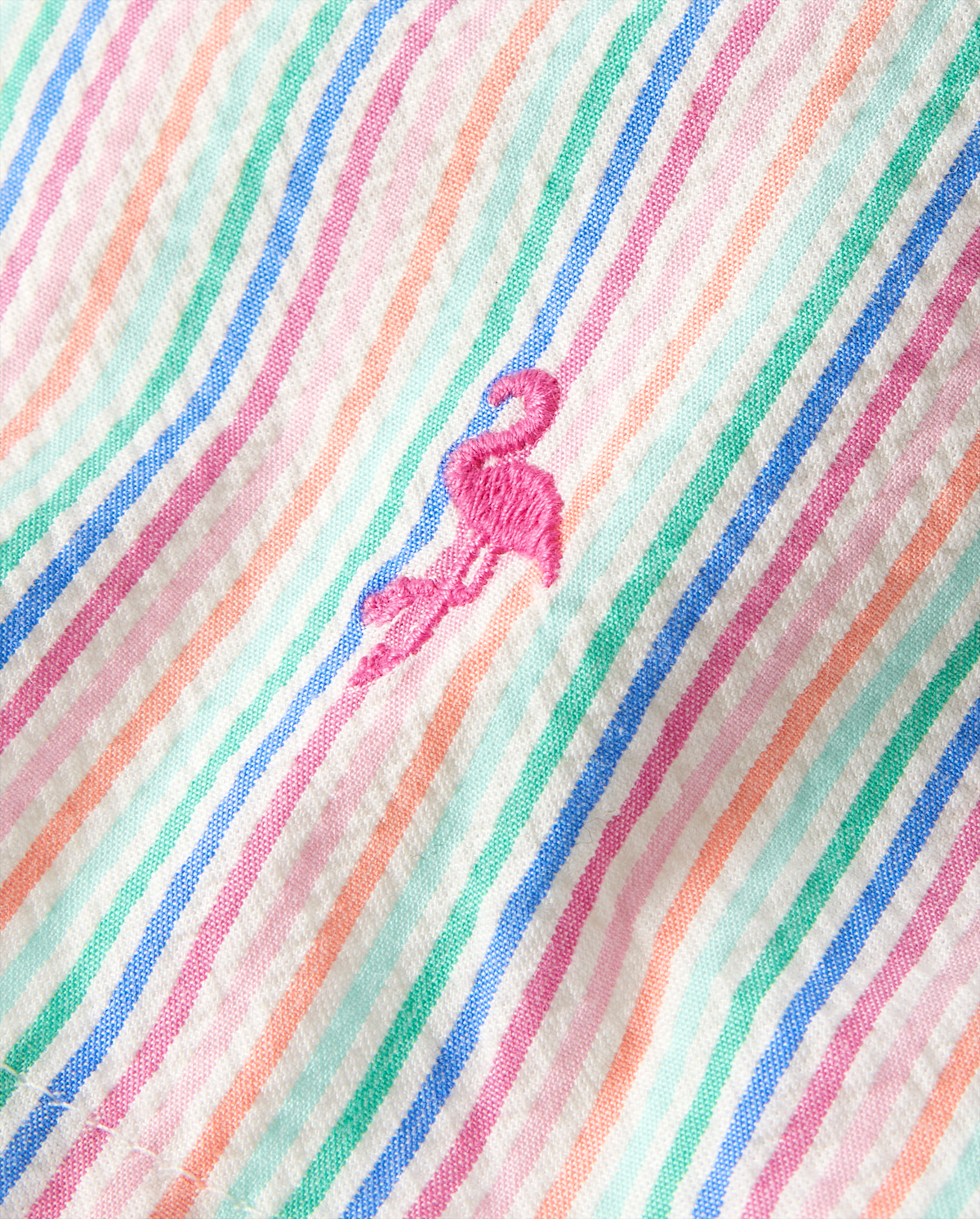 Детские шорты Gymboree Girls Embroidered Flamingo Seersucker Pull On Shorts - Seaside Palms