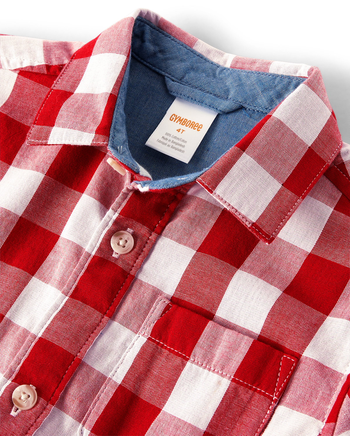 Детские рубашки Gymboree Boys Dad And Me Gingham Button Up Shirt - American Cutie
