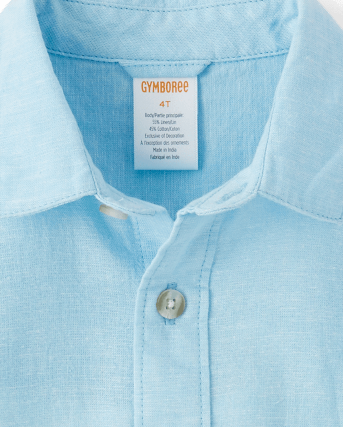 Детские рубашки Gymboree Kids Embroidered Linen-Blend Button Up Shirt — фото 3