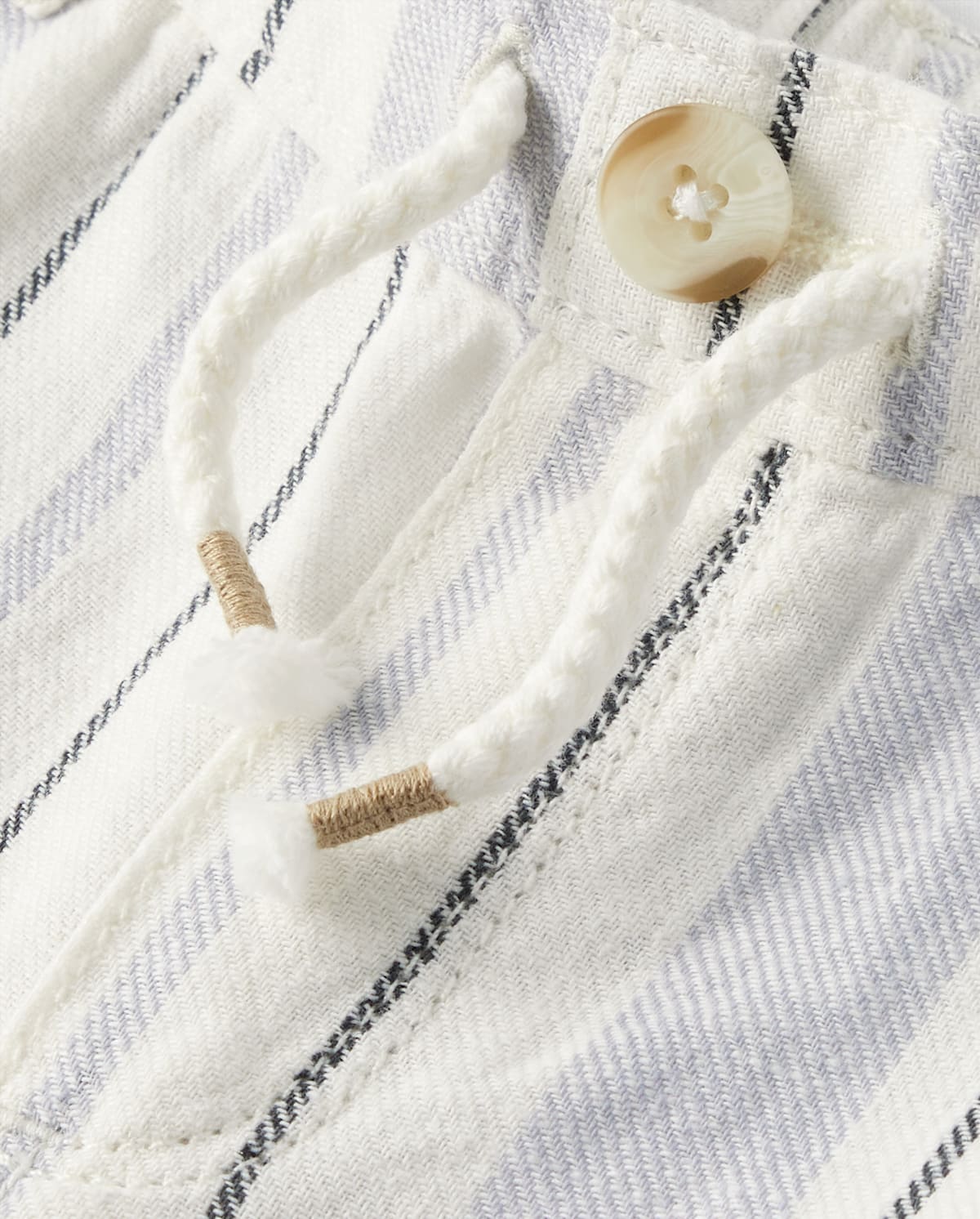 Детские брюки Gymboree Kids Striped Roll Cuff Linen-Blend Pull On Pants — фото 2