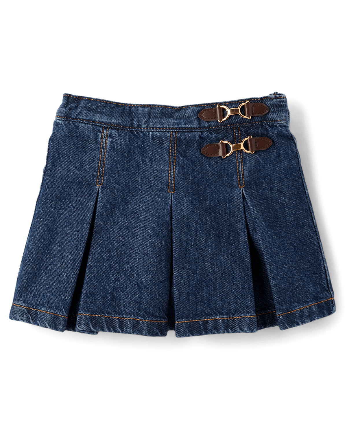 Детские юбки Gymboree Girls Pleated Buckle Denim Skort - Highland Hills