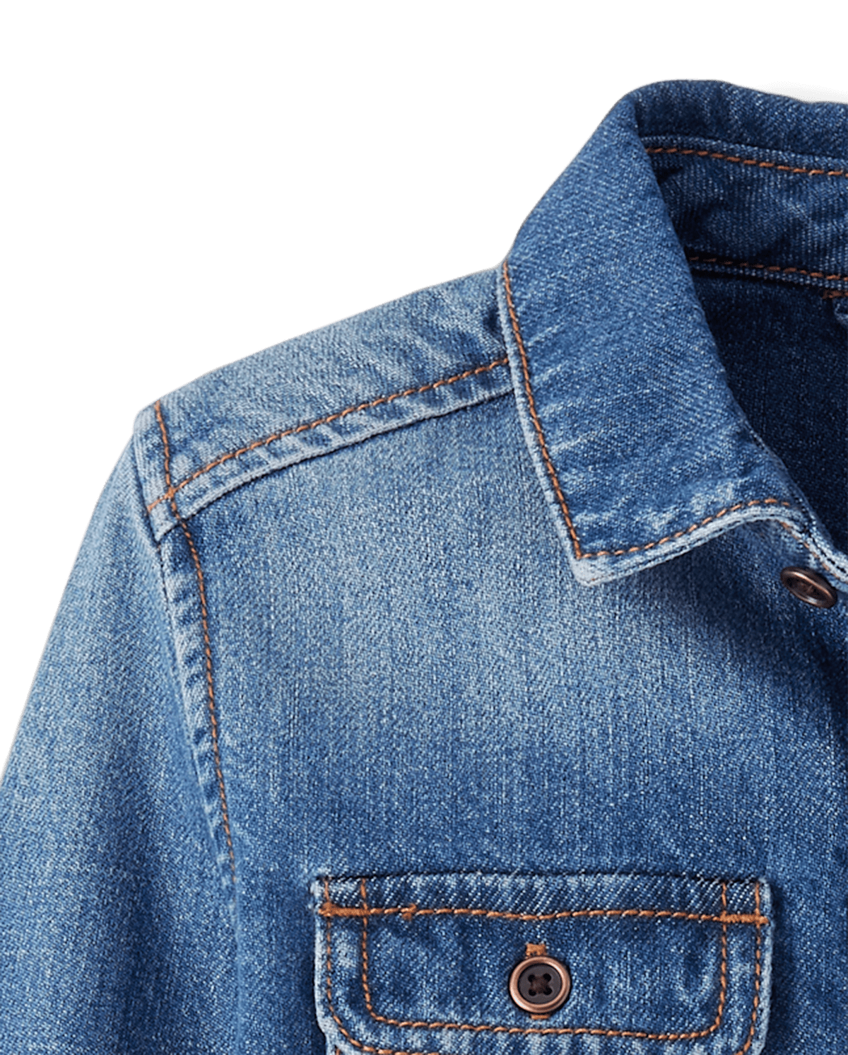 Детские рубашки Gymboree Kids Denim Button Up Shirt - Little Essentials — фото 3
