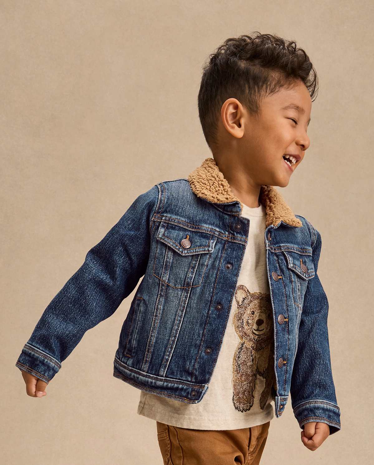 Детские куртки Gymboree Kids Sherpa-Lined Denim Jacket - Little Essentials