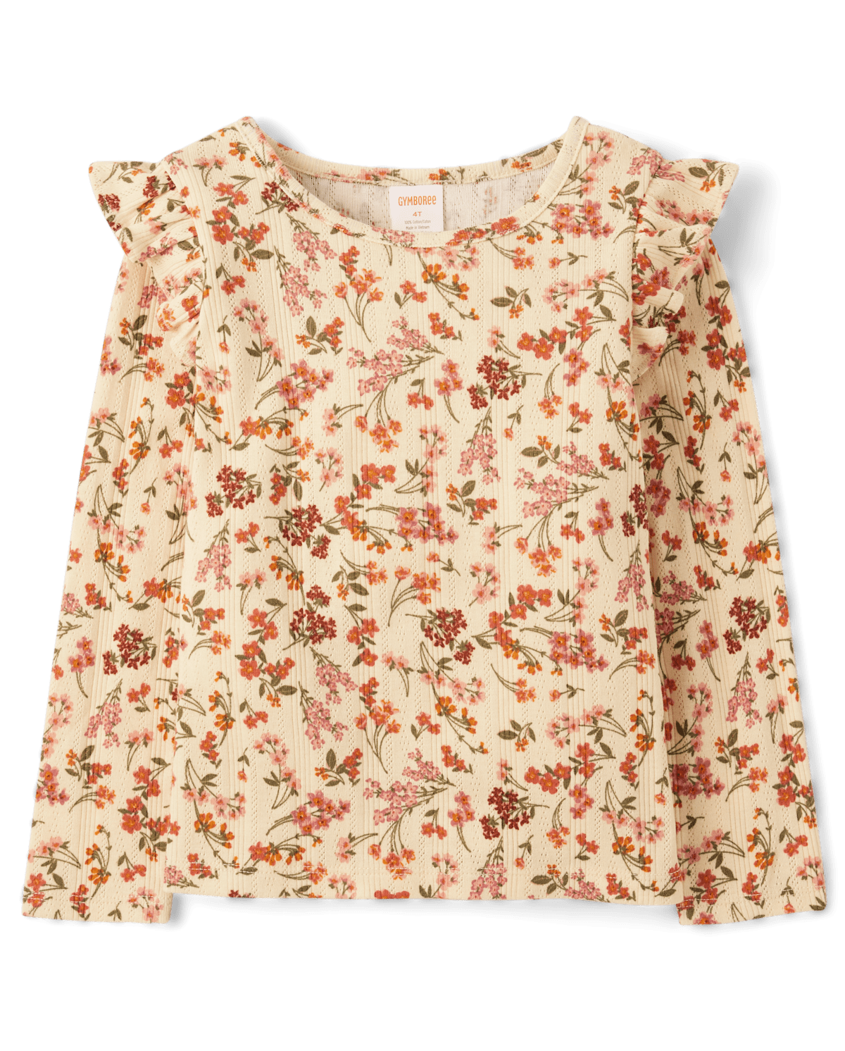 Детские топы Gymboree Girls Floral Pointelle Flutter Top - Highland Hills