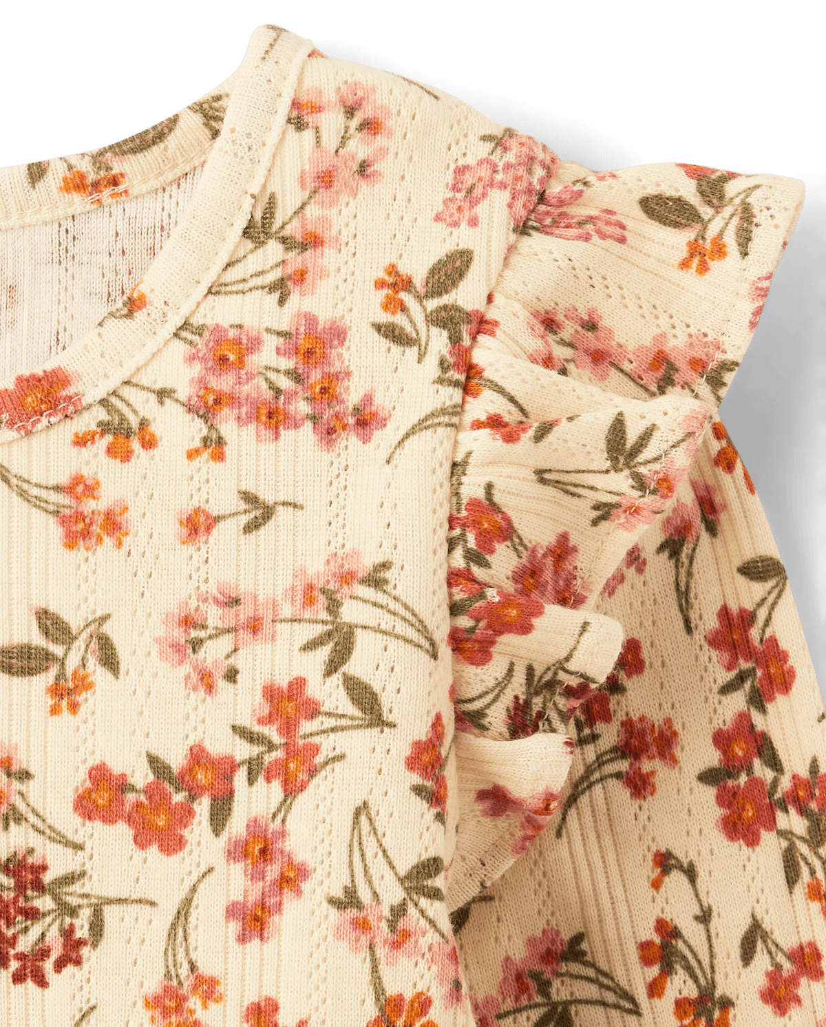 Детские топы Gymboree Girls Floral Pointelle Flutter Top - Highland Hills — фото 2