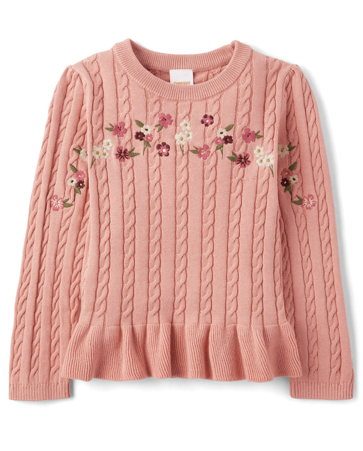 Детские свитеры Gymboree Girls Embroidered Floral Peplum Sweater - Highland Hills — фото 2