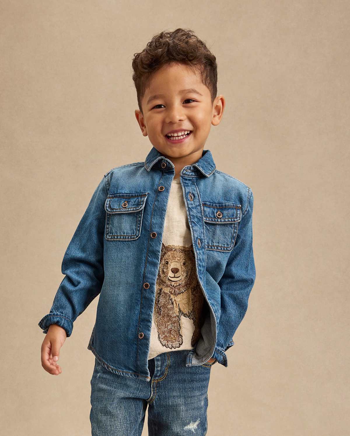 Детские топы Gymboree Boys Embroidered Bear Top - Highland Hills — фото 2