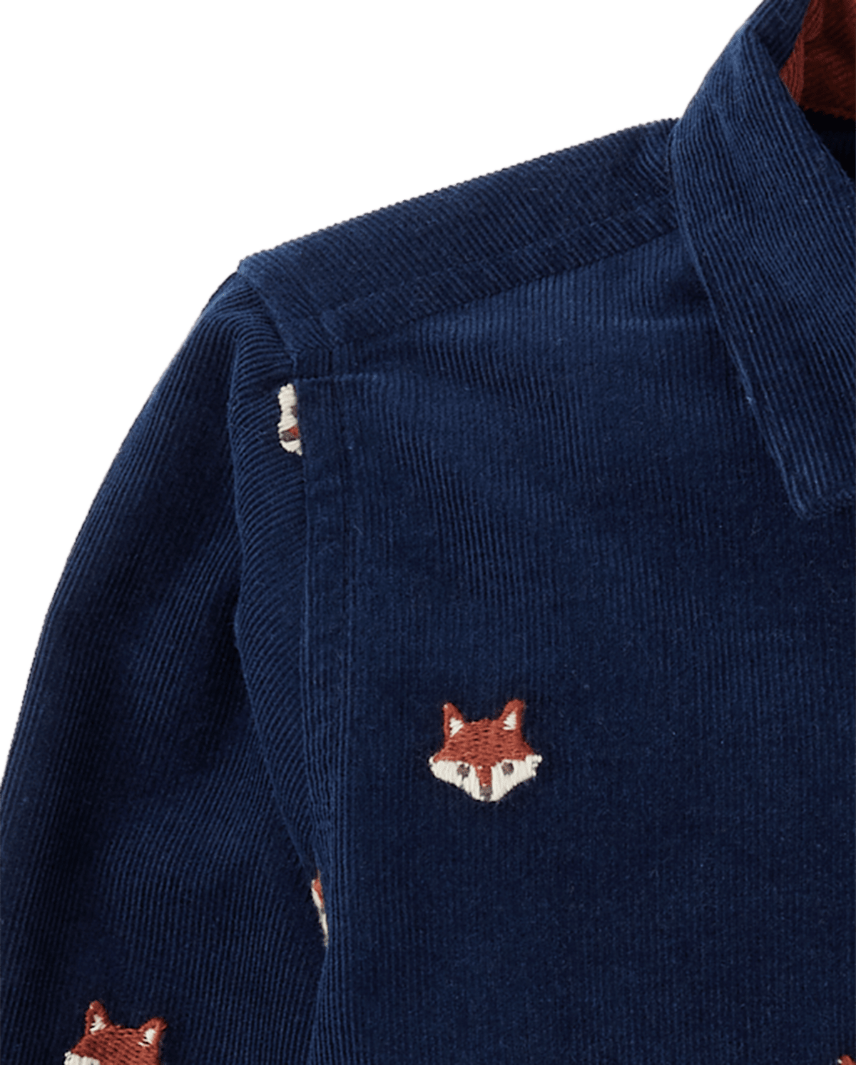 Детские рубашки Gymboree Boys Embroidered Fox Corduroy Button Up Shirt - Highland Hills — фото 3