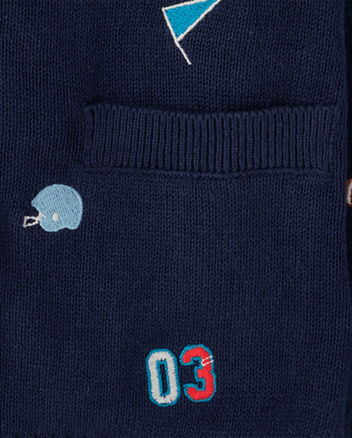 Детские кардиганы Gymboree Boys Embroidered Varsity Cardigan - Campus Cuties — фото 3