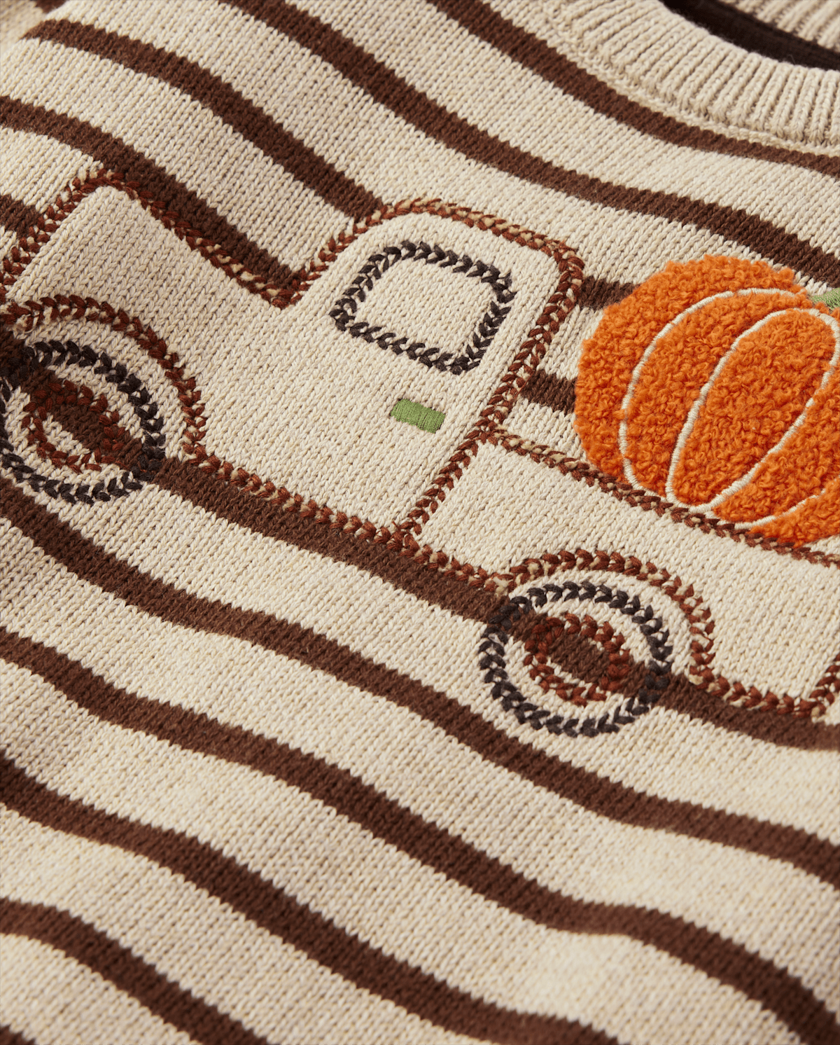 Детские свитеры Gymboree Boys Striped Embroidered Truck Sweater - Fall Celebrations — фото 2