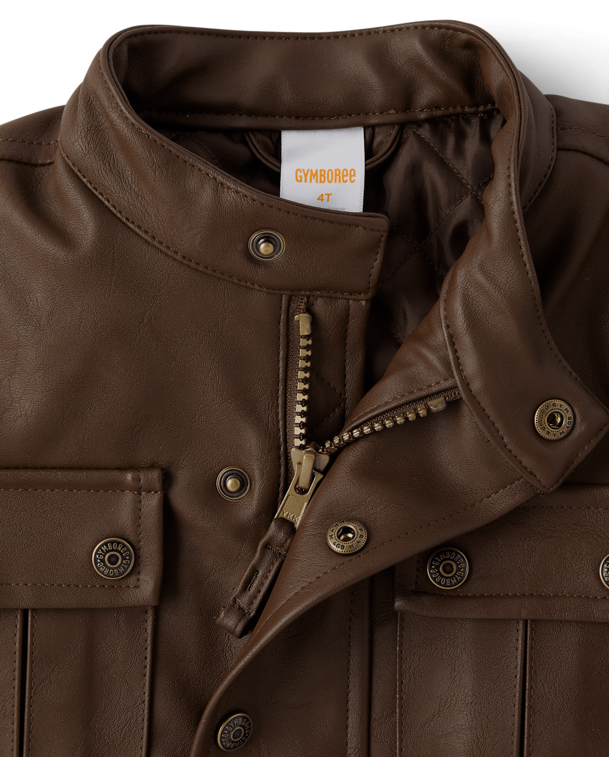 Детские куртки Gymboree Kids Faux Leather Jacket - Highland Hills — фото 3