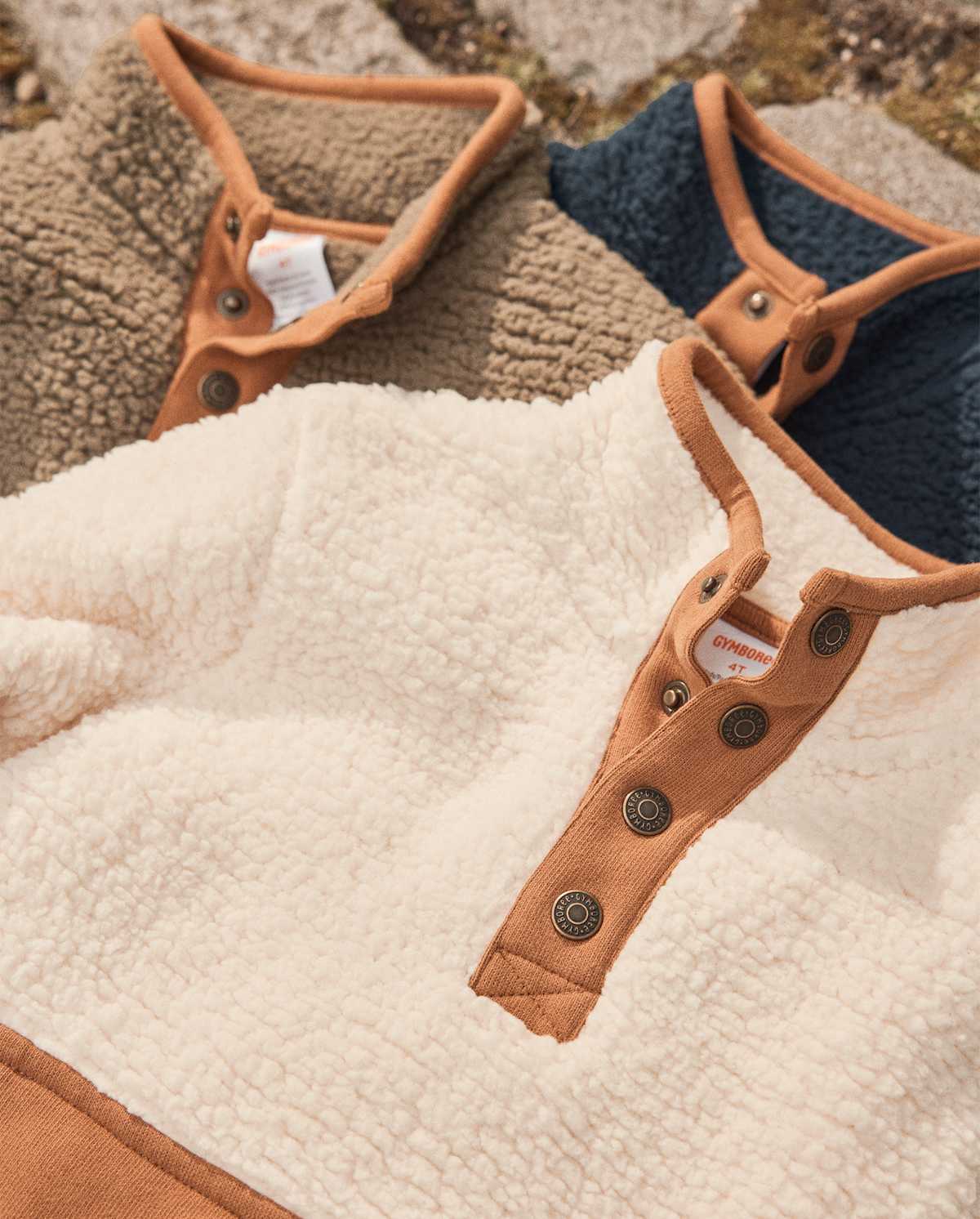 Детские свитеры Gymboree Kids Half Snap Sherpa Pullover - Highland Hills — фото 3