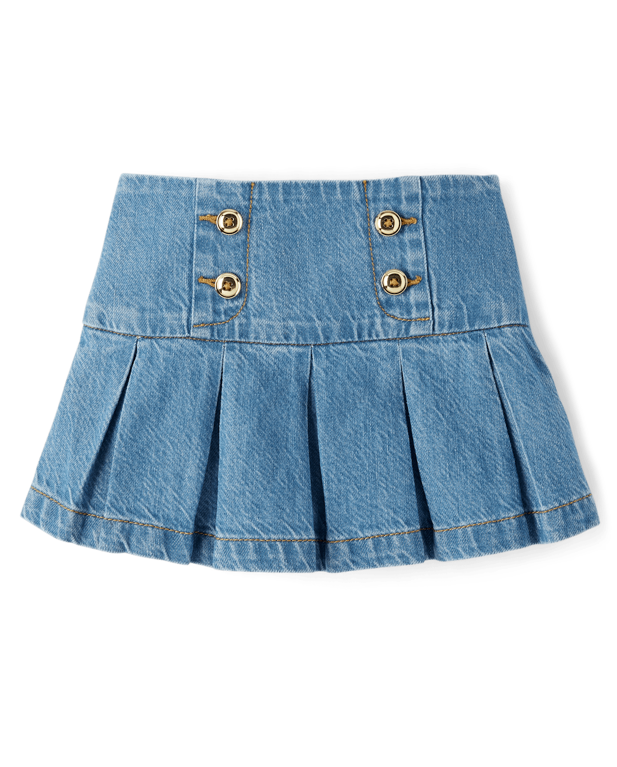 Детские юбки Gymboree Girls Pleated Button Denim Skirt - Campus Cuties