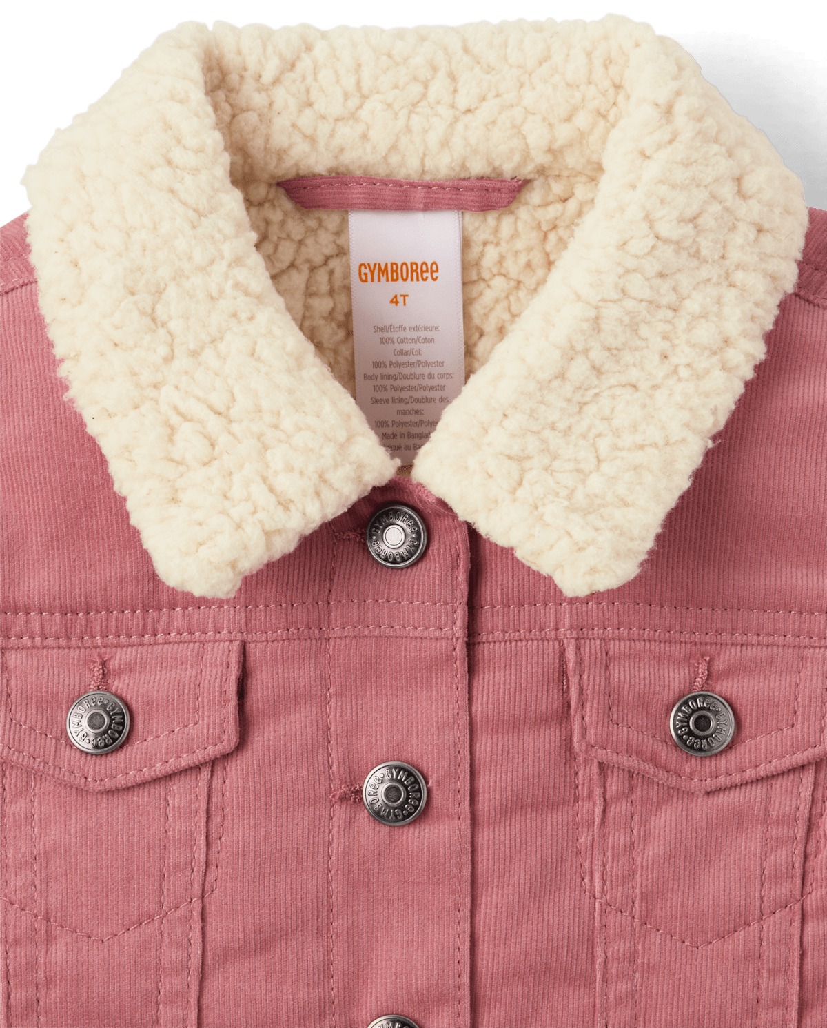 Детские куртки Gymboree Girls Sherpa-Lined Corduroy Jacket - Highland Hills — фото 3