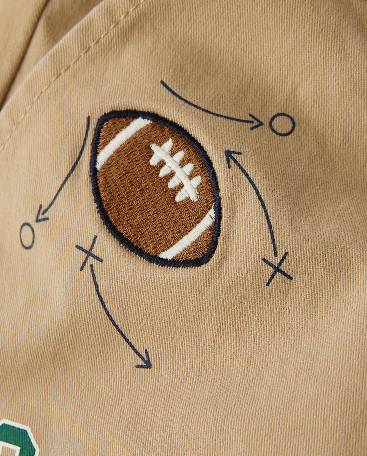 Детские брюки Gymboree Kids Embroidered Varsity Relaxed Chino Pants - Campus Cuties — фото 3