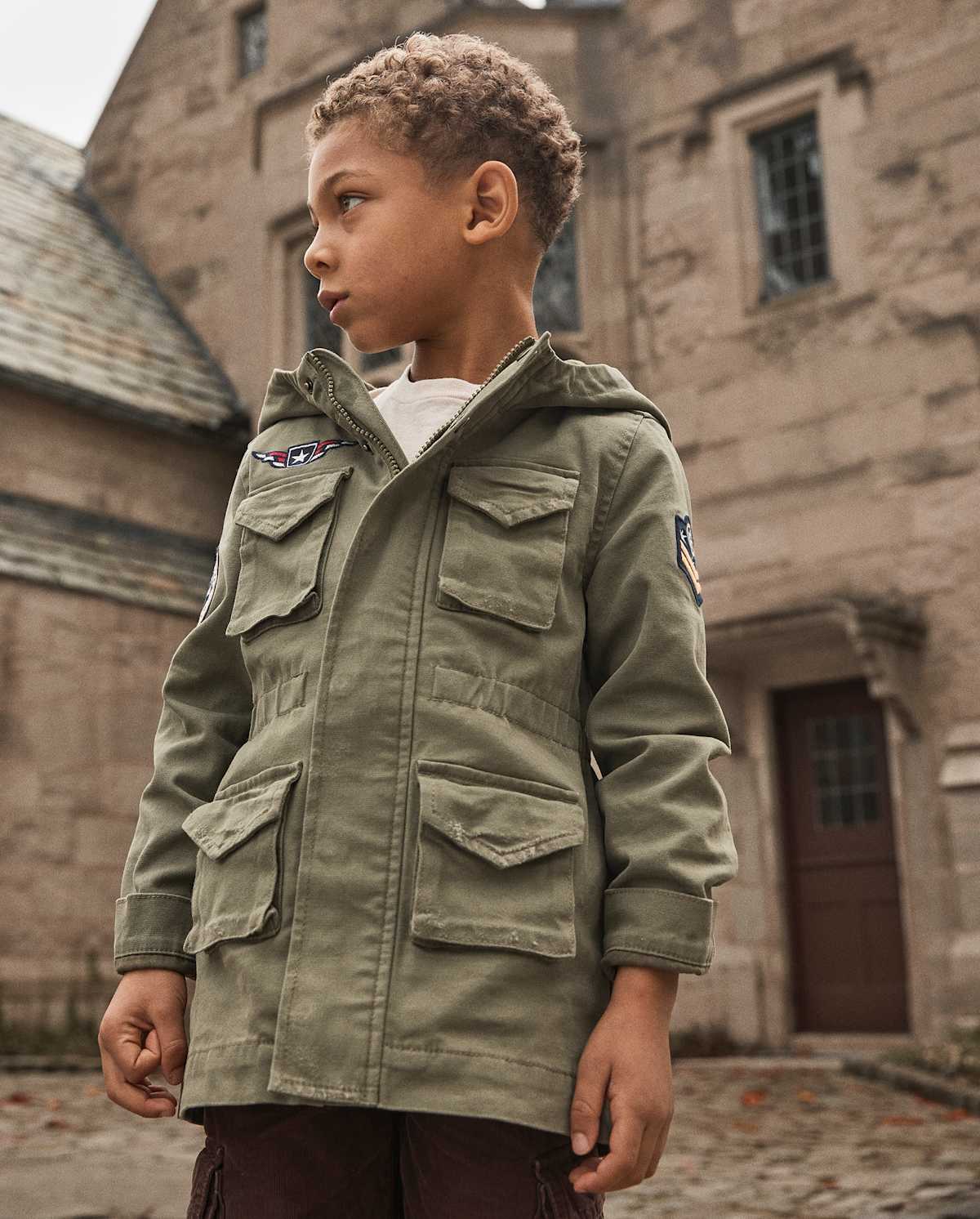 Детские куртки Gymboree Kids Embroidered Aviator Patch Jacket - Highland Hills