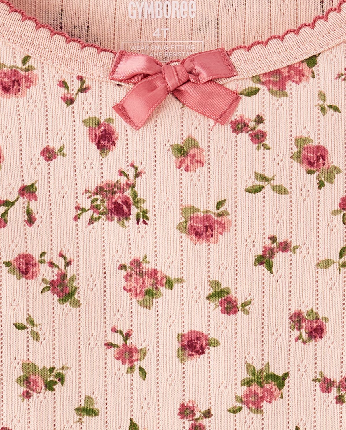 Детские пижамы Gymboree Girls Floral Snug Fit Pointelle Pajamas — фото 3