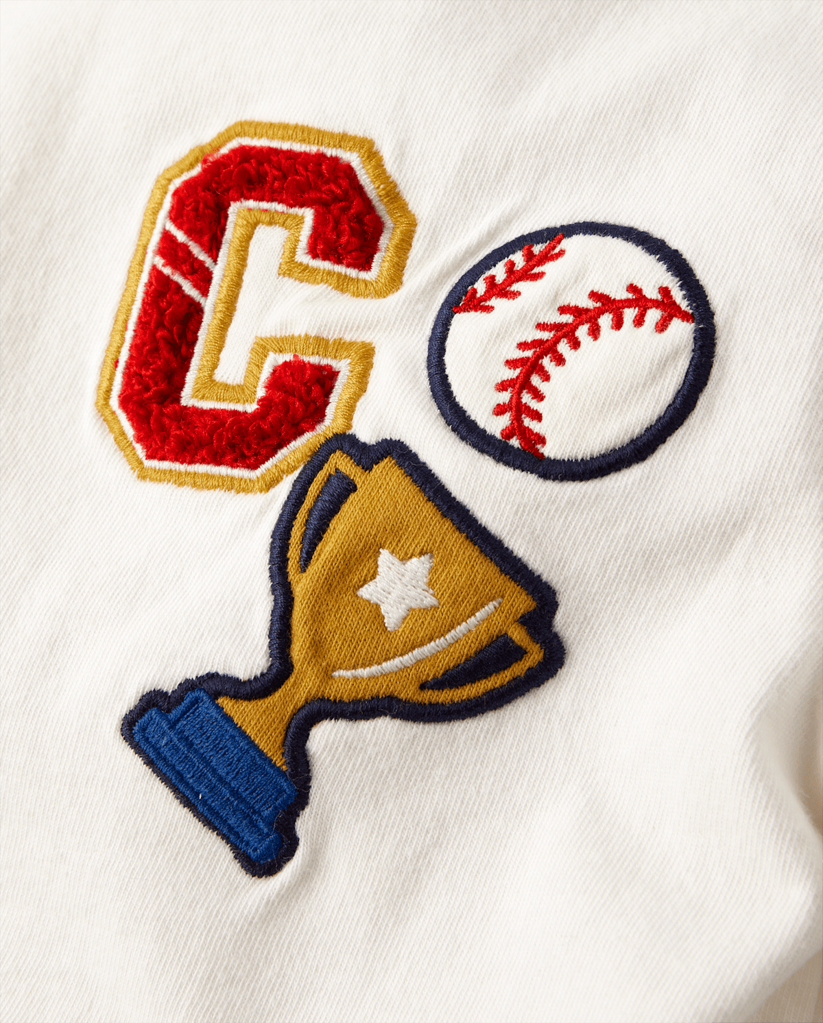 Детские топы Gymboree Boys Embroidered Varsity Top - Campus Cuties — фото 2