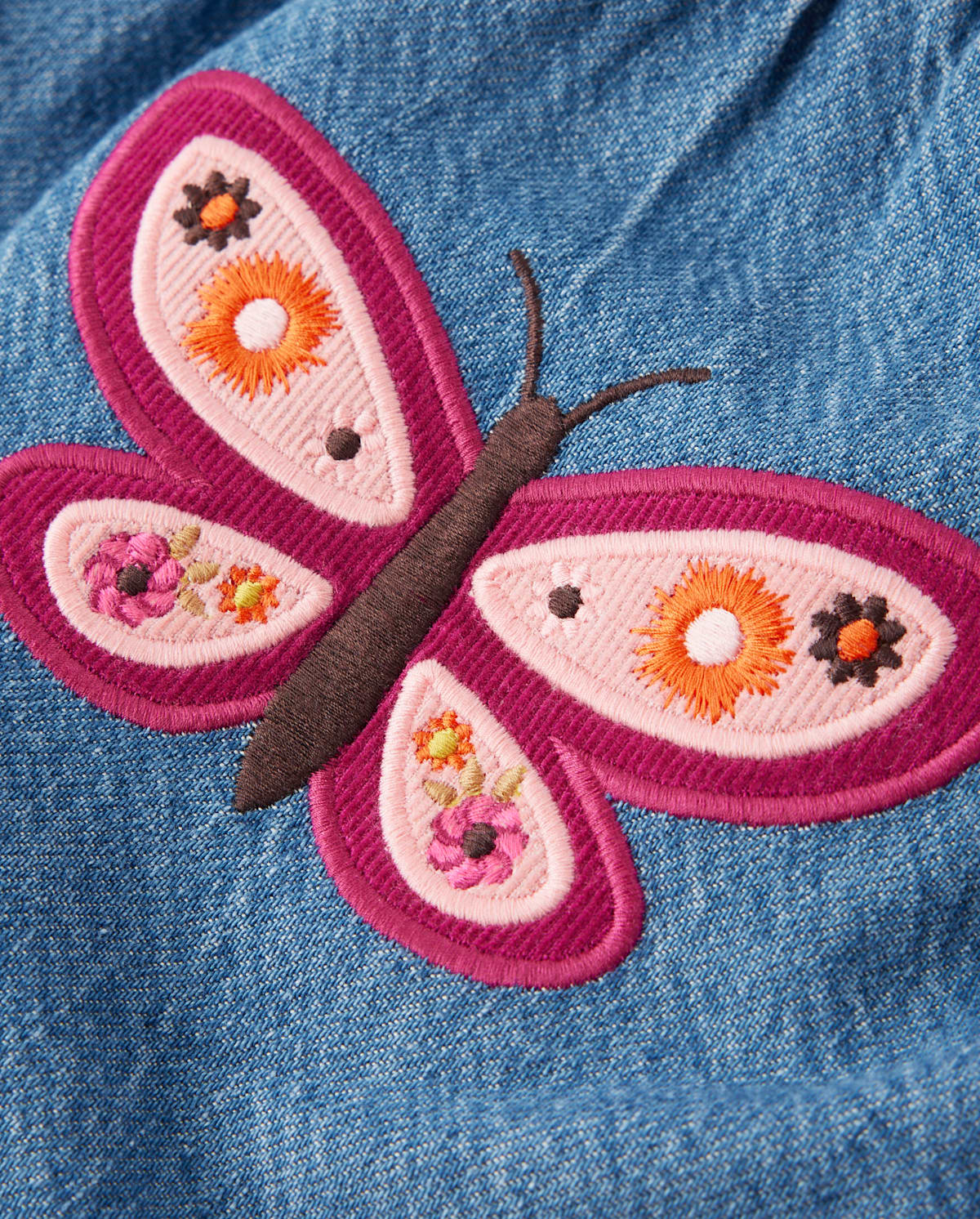 Детские платья Gymboree Girls Embroidered Butterfly Denim Jumper - Fall Celebrations