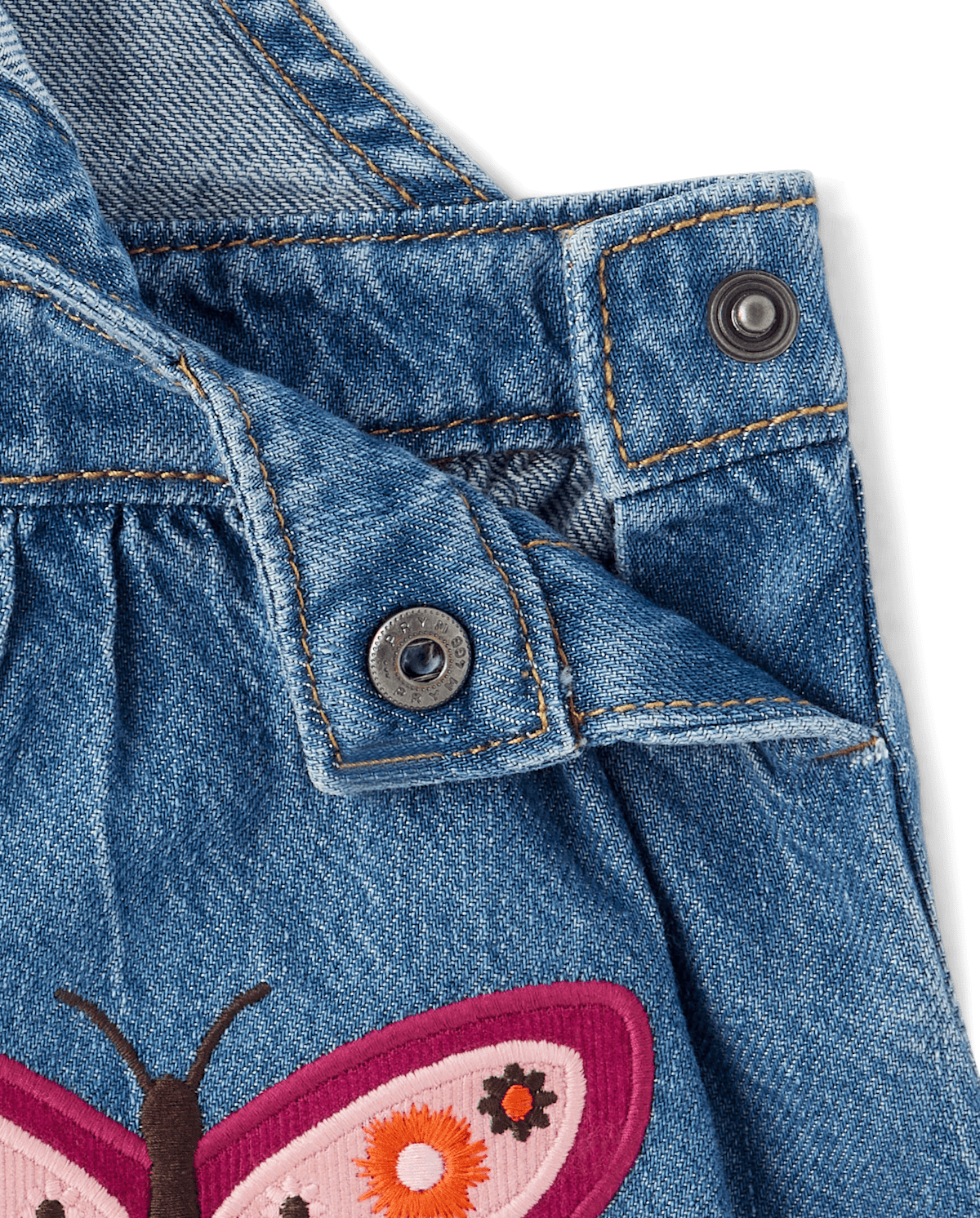 Детские платья Gymboree Girls Embroidered Butterfly Denim Jumper - Fall Celebrations — фото 2