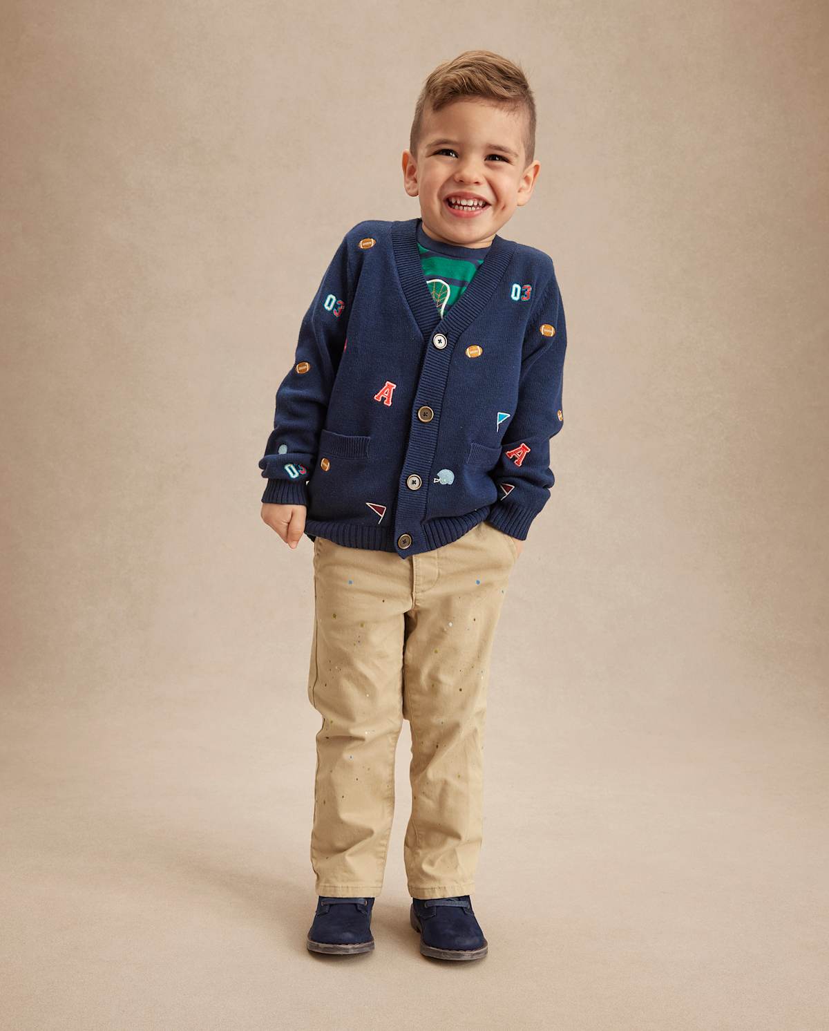 Детские брюки Gymboree Kids Paint Splatter Relaxed Chino Pants - Campus Cuties — фото 4