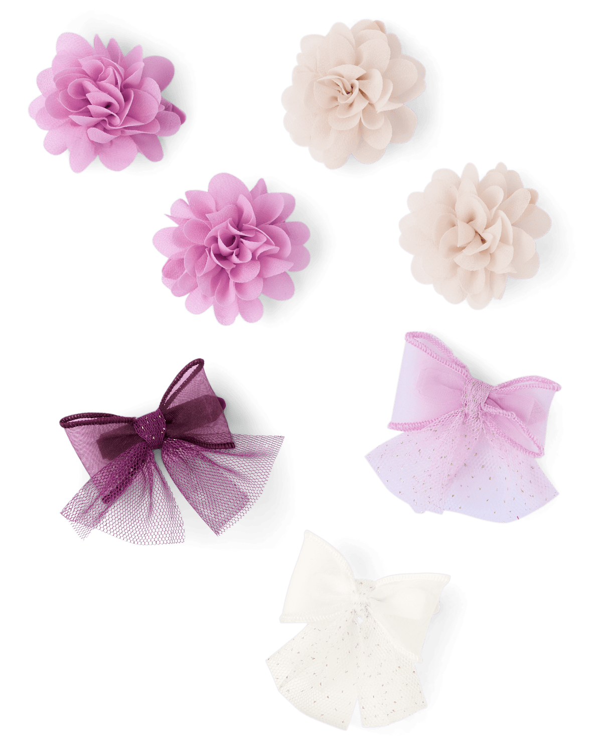 Детские аксессуары Gymboree Girls Floral Bow Hair Clip 7-Pack - Magical Meadows